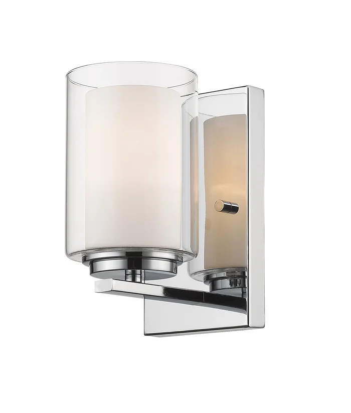 Z-Lite 426-1S-CH Willow One Light Wall Sconce, Chrome
