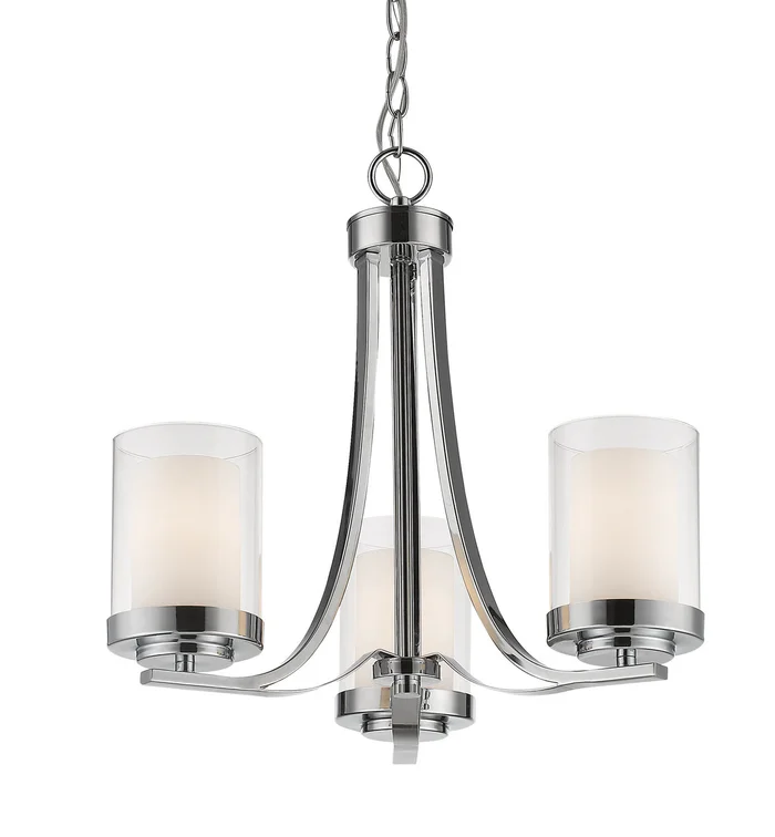 Z-Lite 426-3C-CH Willow Three Light Chandelier, Chrome