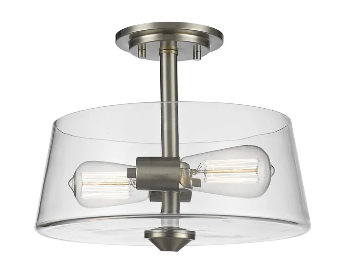 Z-Lite 428SF2-BN Annora Two Light Semi Flush Mount, Brushed Nickel