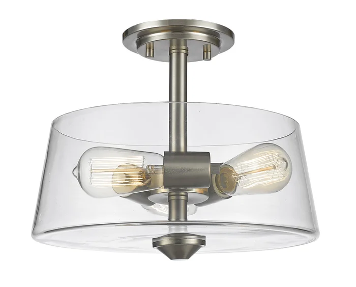 Z-Lite 428SF3-BN Annora Three Light Semi Flush Mount, Brushed Nickel