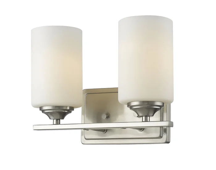 Z-Lite 435-2V-BN Bordeaux Two Light Vanity, Brushed Nickel
