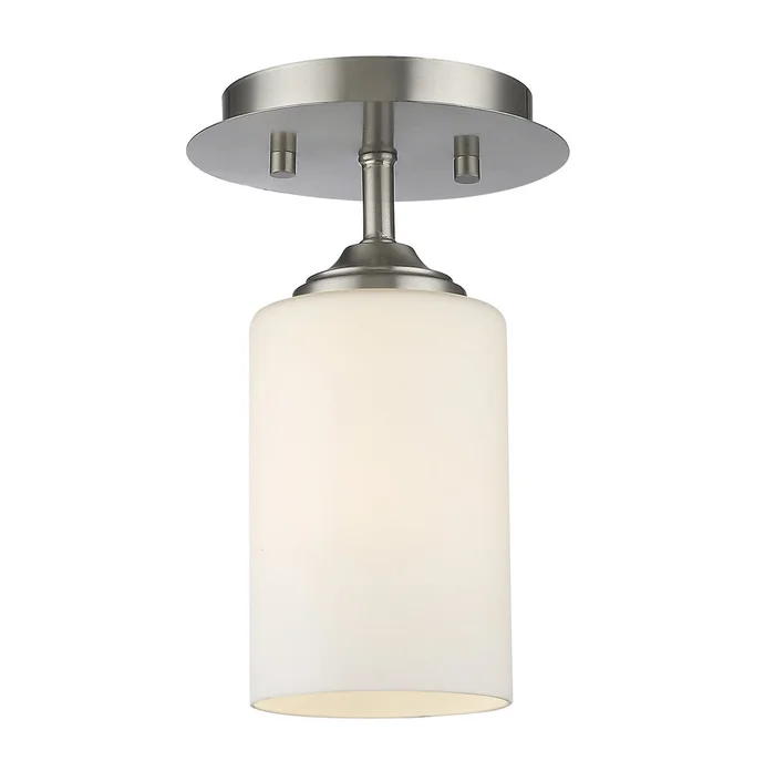Z-Lite 435F1-BN Bordeaux One Light Flush Mount, Brushed Nickel