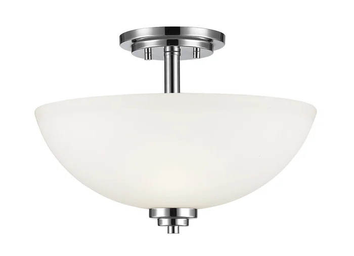 Z-Lite 443SF-CH Ashton Three Light Semi Flush Mount, Chrome