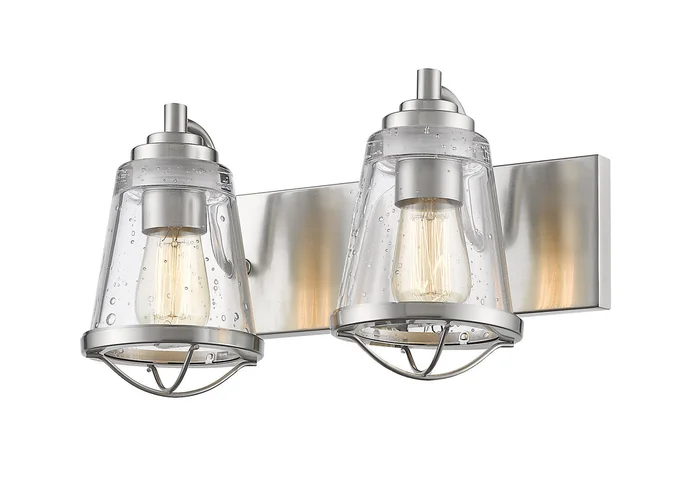 Z-Lite 444-2V-BN Mariner Two Light Vanity, Brushed Nickel