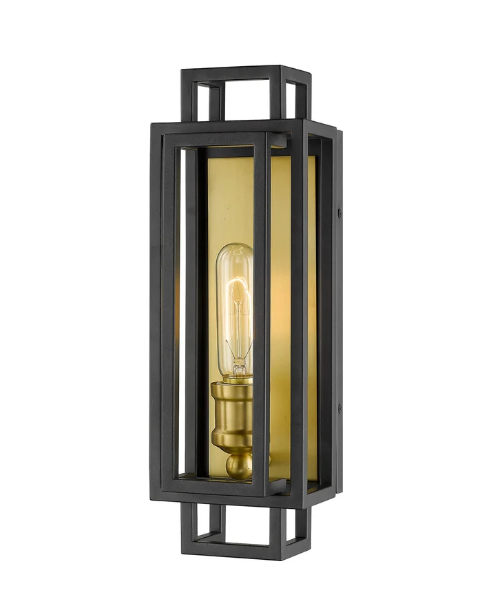 Z-Lite 454-1S-BRZ-OBR Titania One Light Wall Sconce, Bronze / Olde Brass