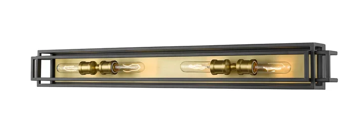 Z-Lite 454-4V-BRZ-OBR Titania Four Light Vanity, Bronze / Olde Brass