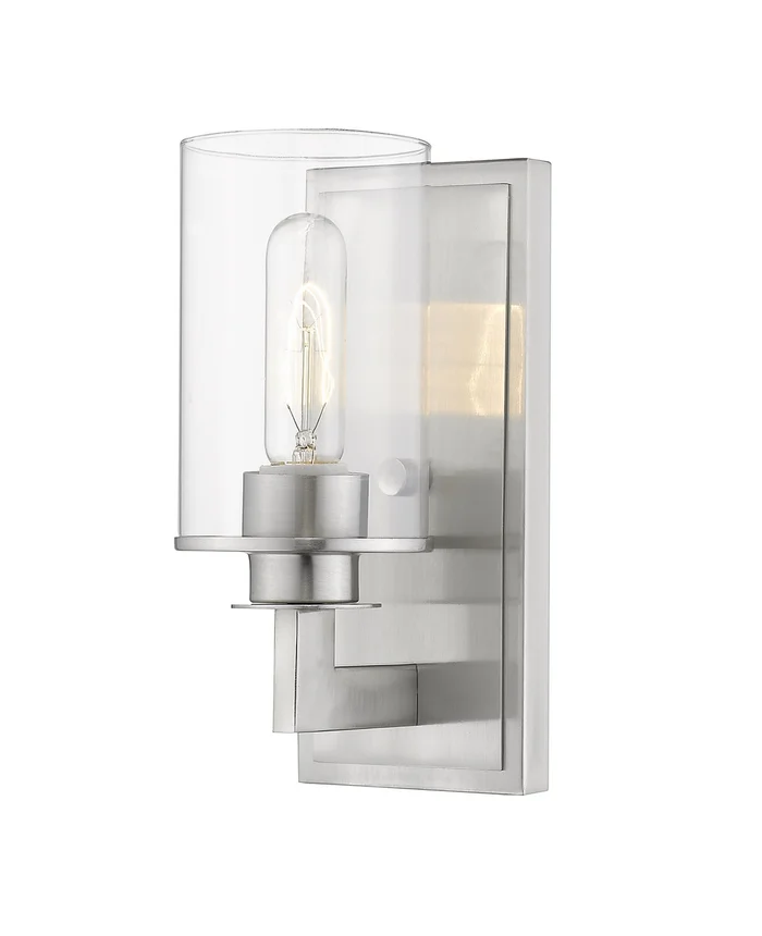 Z-Lite 462-1S-BN Savannah One Light Wall Sconce, Brushed Nickel