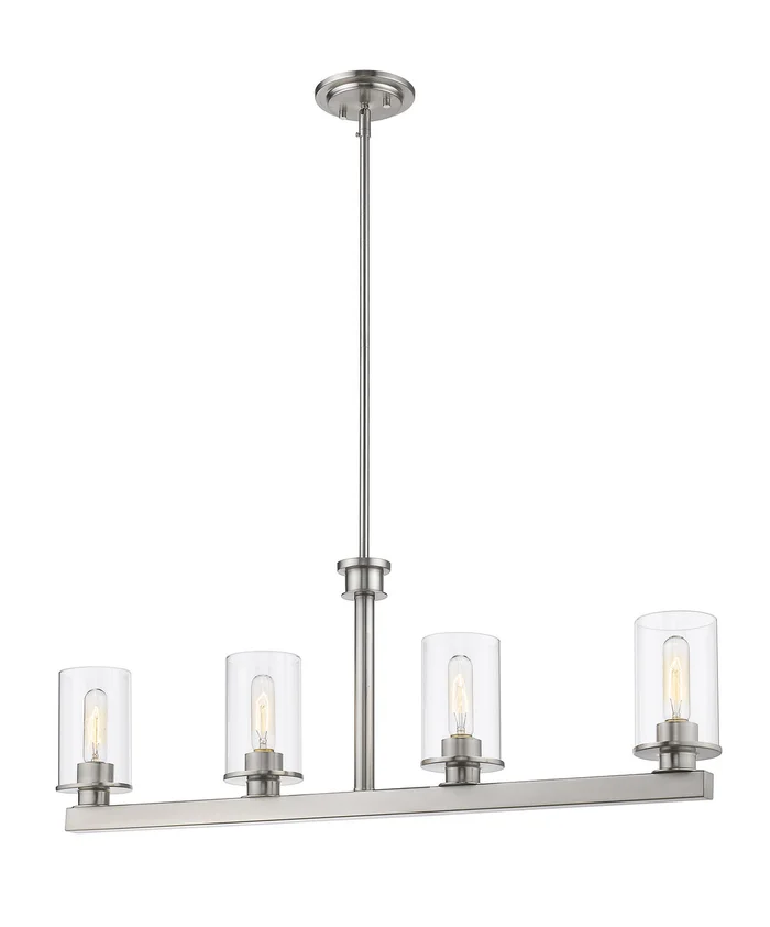 Z-Lite 462-4L-BN Savannah Four Light Island Pendant, Brushed Nickel