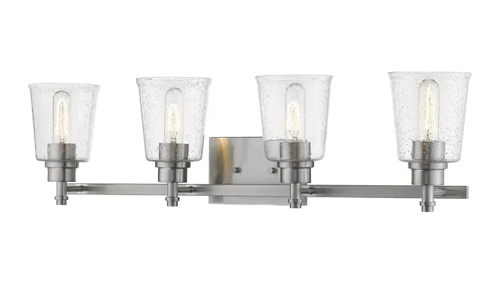 Z-Lite 464-4V-BN Bohin Four Light Vanity, Brushed Nickel