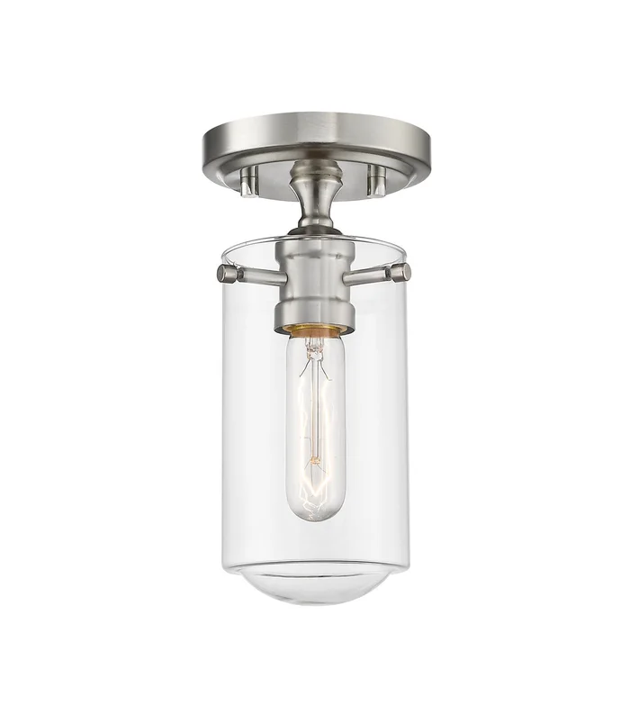 Z-Lite 471F1-BN Delaney One Light Flush Mount, Brushed Nickel