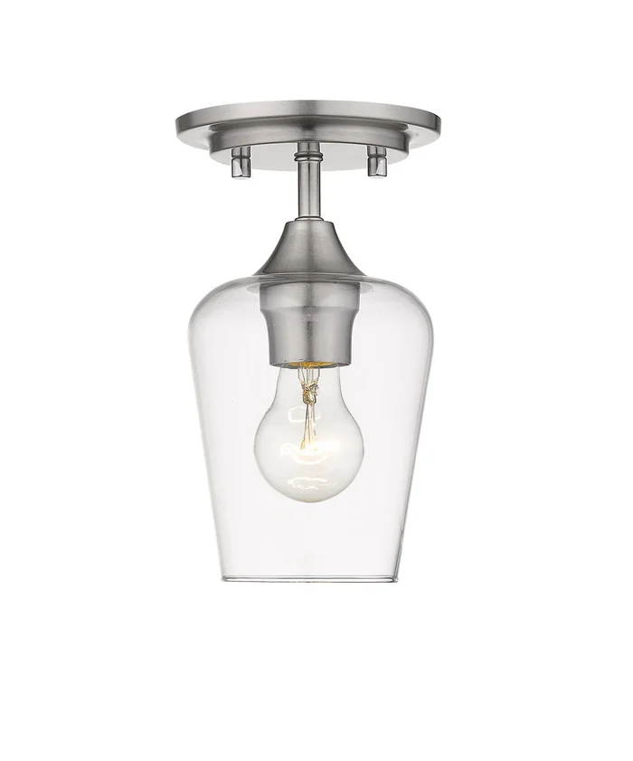 Z-Lite 473F1-BN Joliet One Light Flush Mount, Brushed Nickel