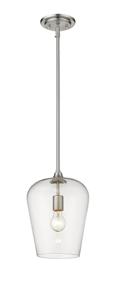 Z-Lite 473P9-BN Joliet One Light Pendant, Brushed Nickel