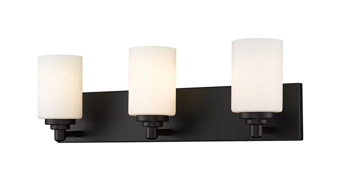 Z-Lite 485-3V-MB Soledad Three Light Vanity, Matte Black