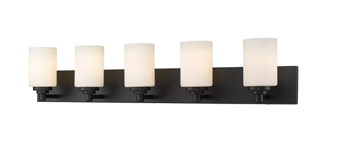 Z-Lite 485-5V-MB Soledad Five Light Vanity, Matte Black