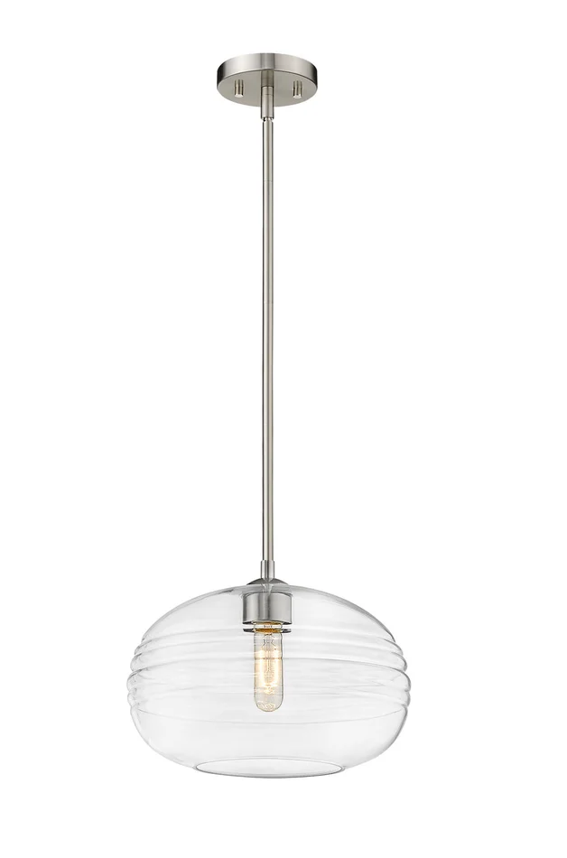 Z-Lite 486P14-BN Harmony One Light Pendant, Brushed Nickel