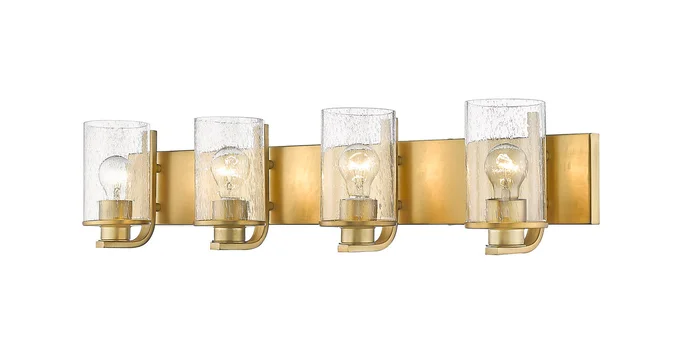 Z-Lite 492-4V-OBR Beckett Four Light Vanity, Olde Brass