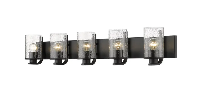 Z-Lite 492-5V-MB Beckett Five Light Vanity, Matte Black