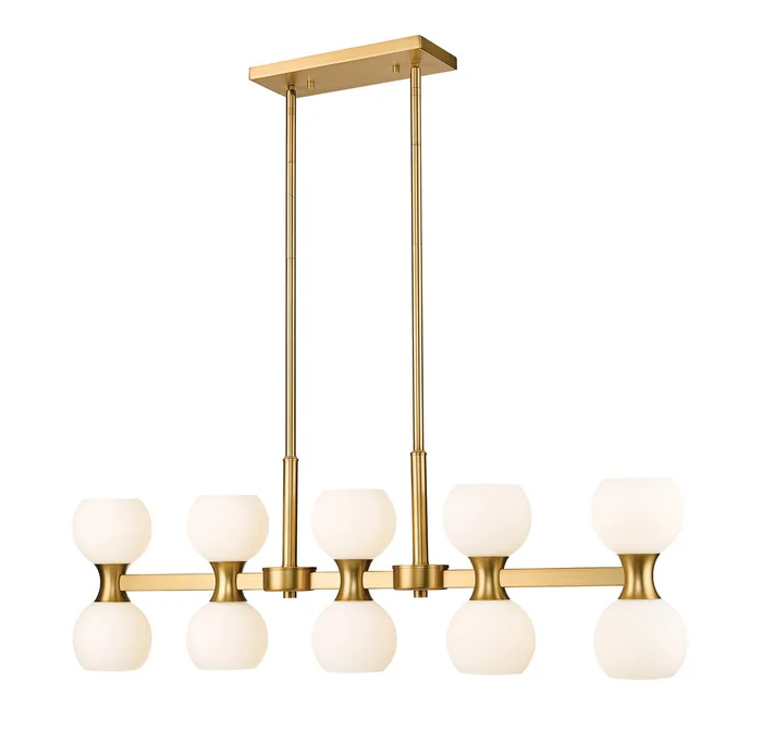 Z-Lite 494-10L-MGLD Artemis Ten Light Island Pendant, Modern Gold