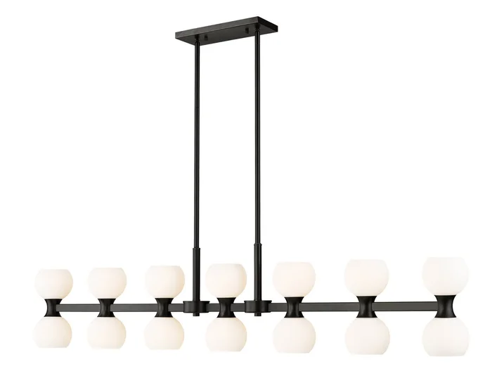 Z-Lite 494-14L-MB Artemis 14 Light Island Pendant, Matte Black