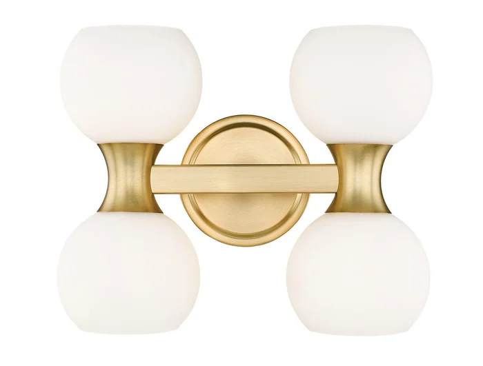 Z-Lite 494-4V-MGLD Artemis Four Light Vanity, Modern Gold