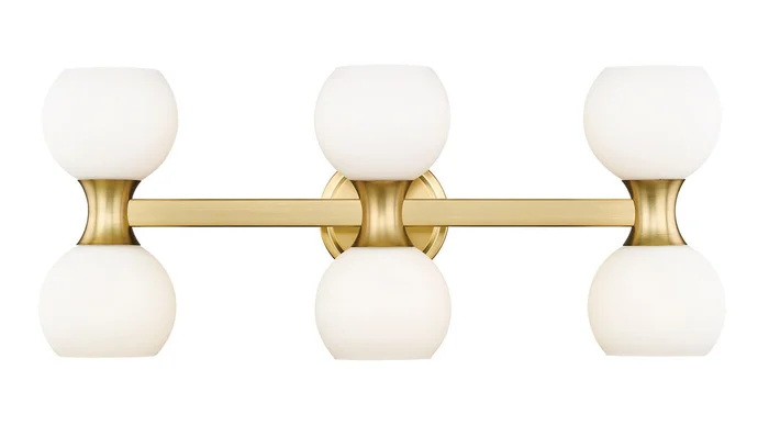 Z-Lite 494-6V-MGLD Artemis Six Light Vanity, Modern Gold