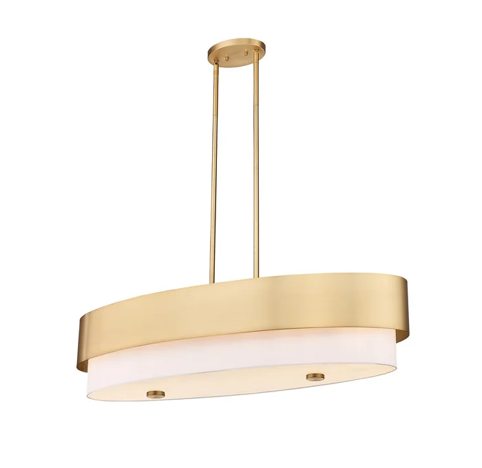 Z-Lite 495-42L-MGLD Counterpoint Five Light Island Pendant, Modern Gold