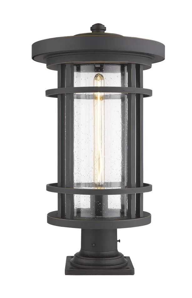 Z-Lite 570PHXL-533PM-ORB Jordan One Light Outdoor Pier Mount, Oil Rubbed Bronze