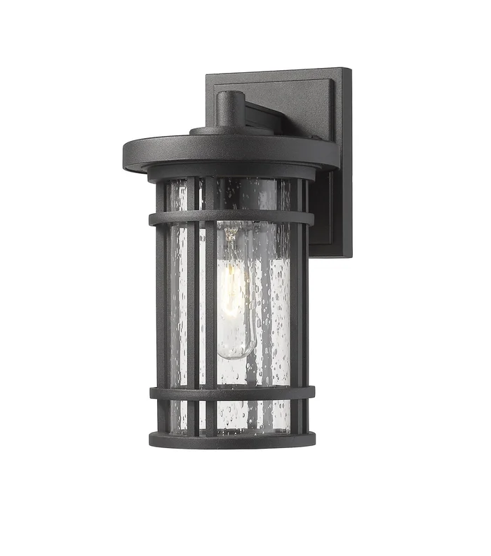 Z-Lite 570S-BK Jordan One Light Outdoor Wall Sconce, Black