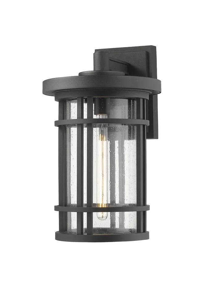 Z-Lite 570XL-BK Jordan One Light Outdoor Wall Sconce, Black
