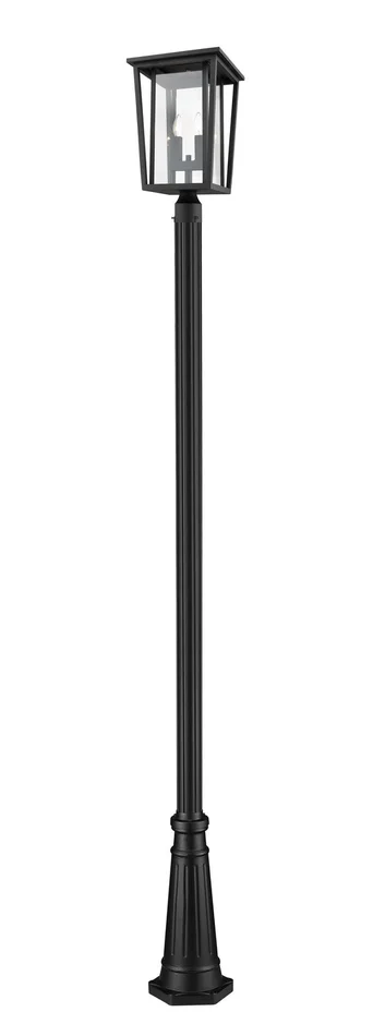 Z-Lite 571PHBR-519P-BK Seoul Two Light Outdoor Post Mount, Black