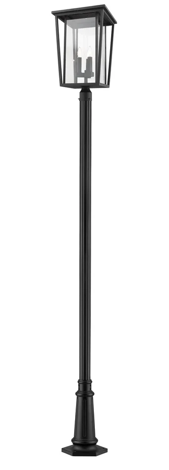 Z-Lite 571PHXLR-557P-BK Seoul Three Light Outdoor Post Mount, Black