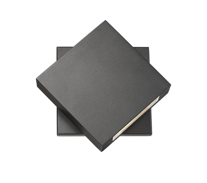 Z-Lite 573S-BK-LED Quadrate LED Outdoor Wall Sconce, Black