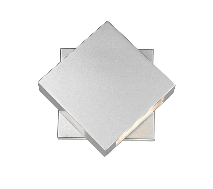 Z-Lite 573S-SL-LED Quadrate LED Outdoor Wall Sconce, Silver