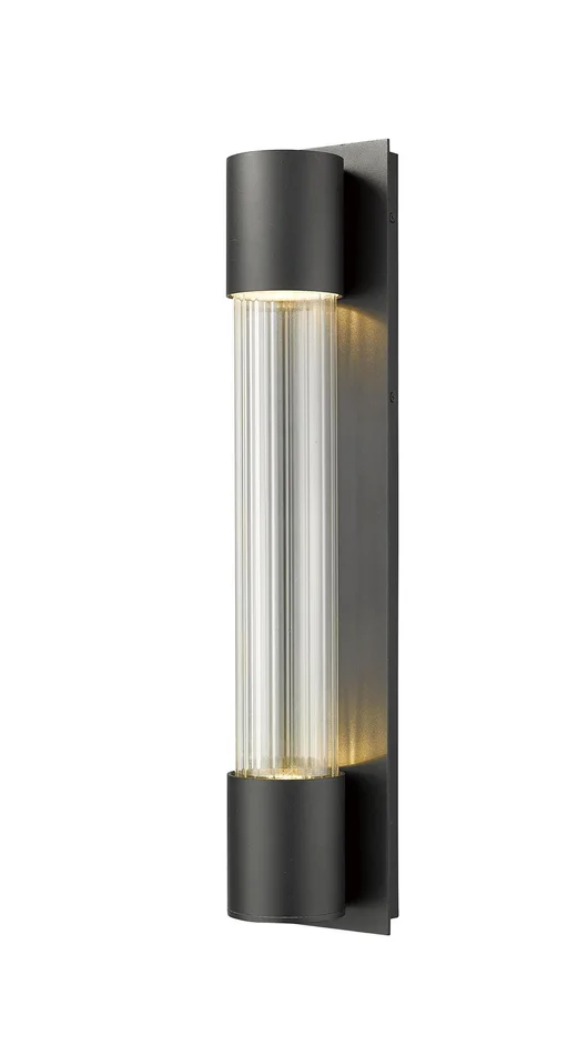 Z-Lite 575B-BK-LED Striate LED Outdoor Wall Sconce, Black