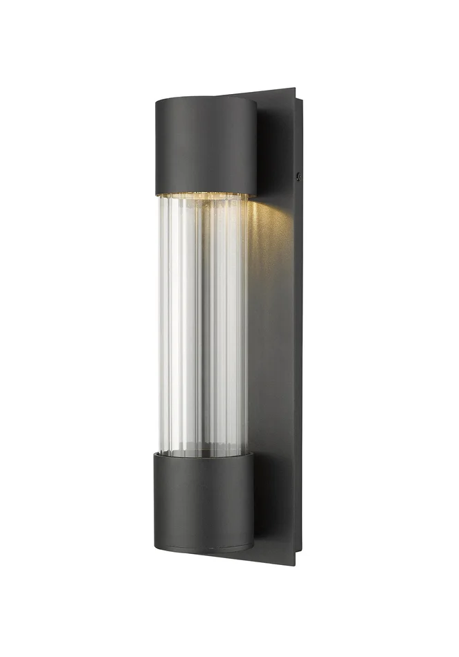 Z-Lite 575S-BK-LED Striate LED Outdoor Wall Sconce, Black