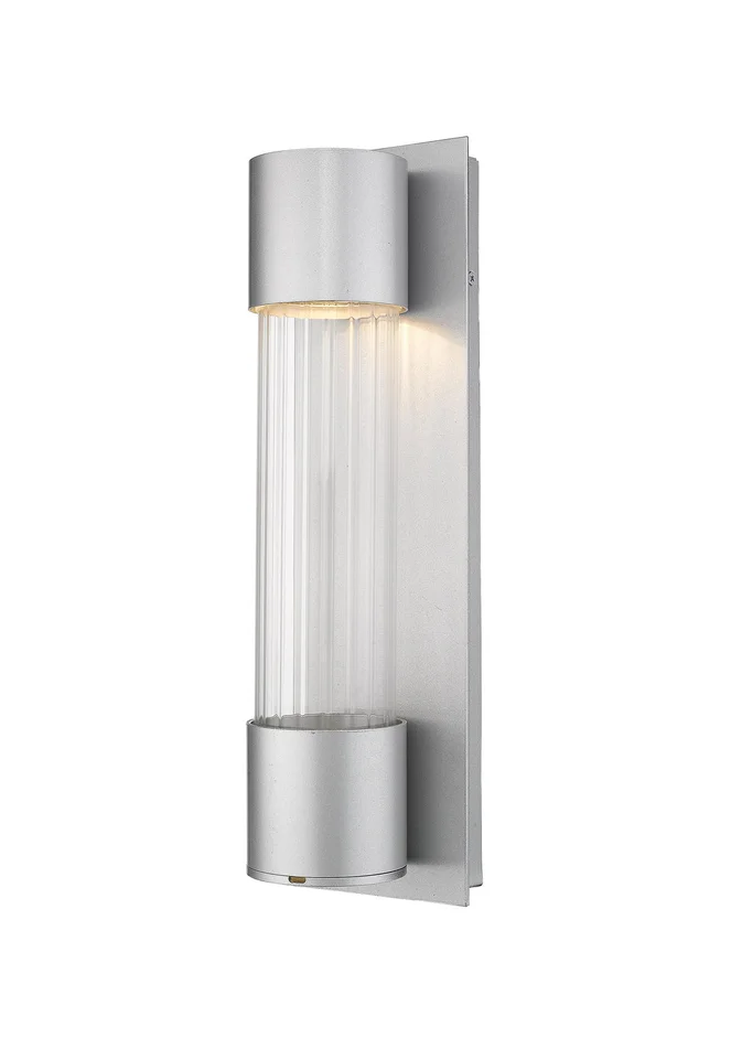 Z-Lite 575S-SL-LED Striate LED Outdoor Wall Sconce, Silver