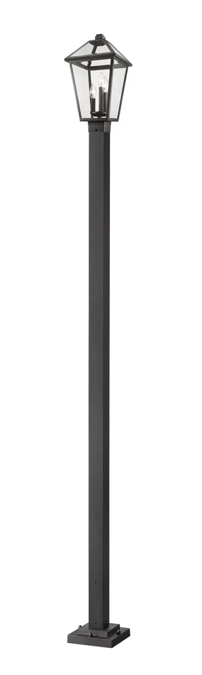 Z-Lite 579PHBS-536P-BK Talbot Three Light Outdoor Post Mount, Black