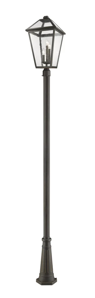 Z-Lite 579PHXLR-519P-ORB Talbot Three Light Outdoor Post Mount, Oil Rubbed Bronze