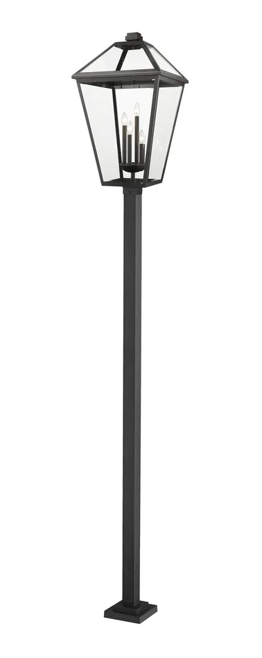Z-Lite 579PHXLXS-536P-BK Talbot Four Light Outdoor Post Mount, Black