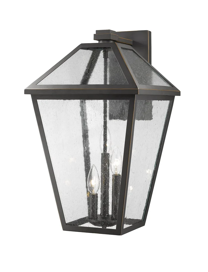 Z-Lite 579XL-ORB Talbot Three Light Outdoor Wall Sconce, Oil Rubbed Bronze