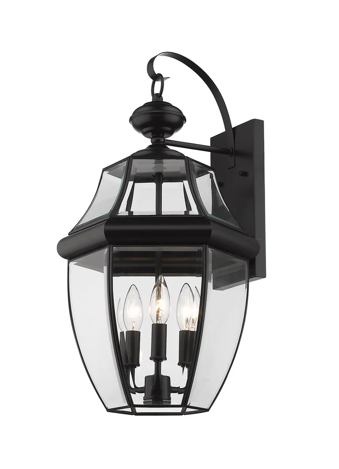 Z-Lite 580B-BK Westover Three Light Outdoor Wall Sconce, Black