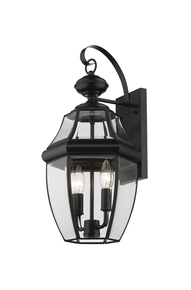Z-Lite 580M-BK Westover Two Light Outdoor Wall Sconce, Black