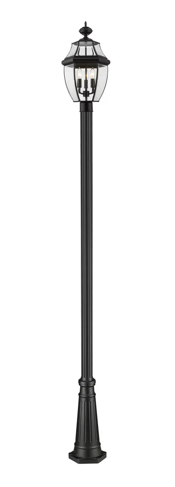 Z-Lite 580PHB-519P-BK Westover Three Light Outdoor Post Mount, Black