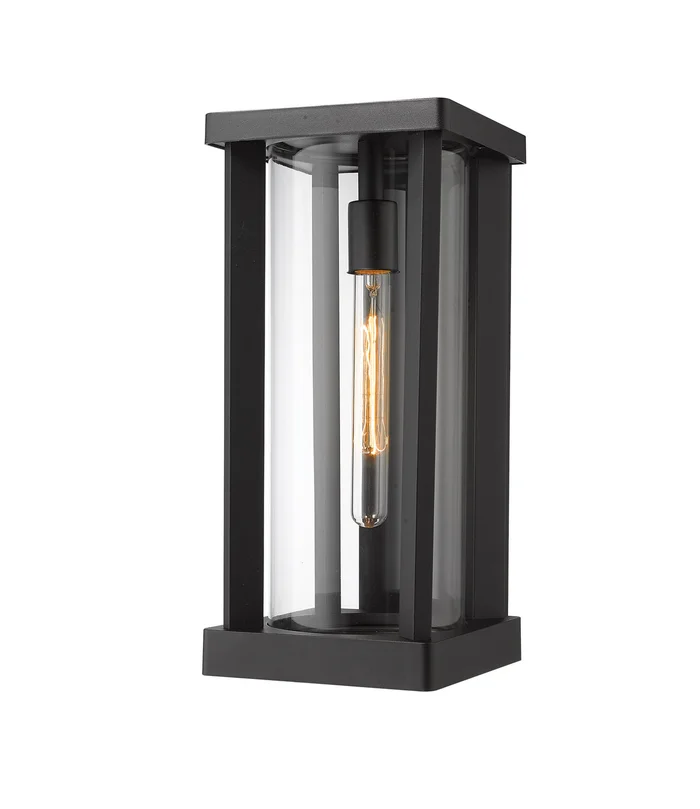 Z-Lite 586M-BK Glenwood One Light Outdoor Wall Sconce, Black