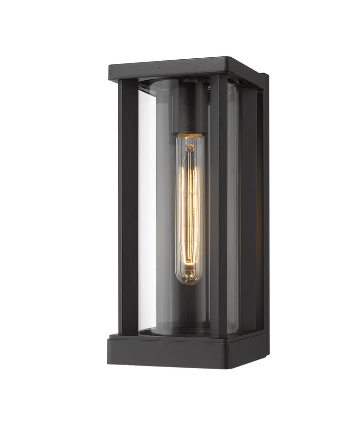 Z-Lite 586S-BK Glenwood One Light Outdoor Wall Sconce, Black