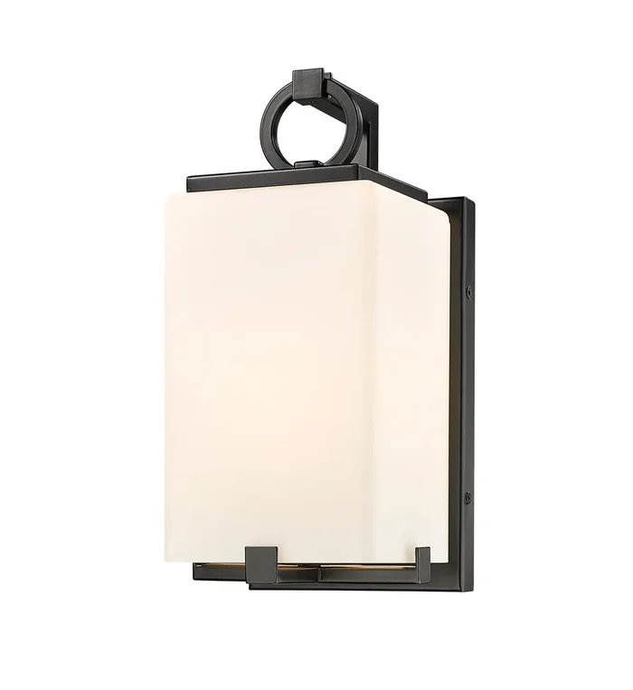 Z-Lite 593S-BK Sana One Light Outdoor Wall Sconce, Black