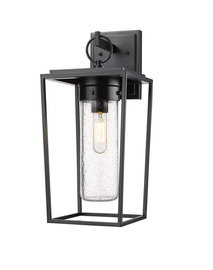 Z-Lite 594M-BK Sheridan One Light Outdoor Wall Sconce, Black