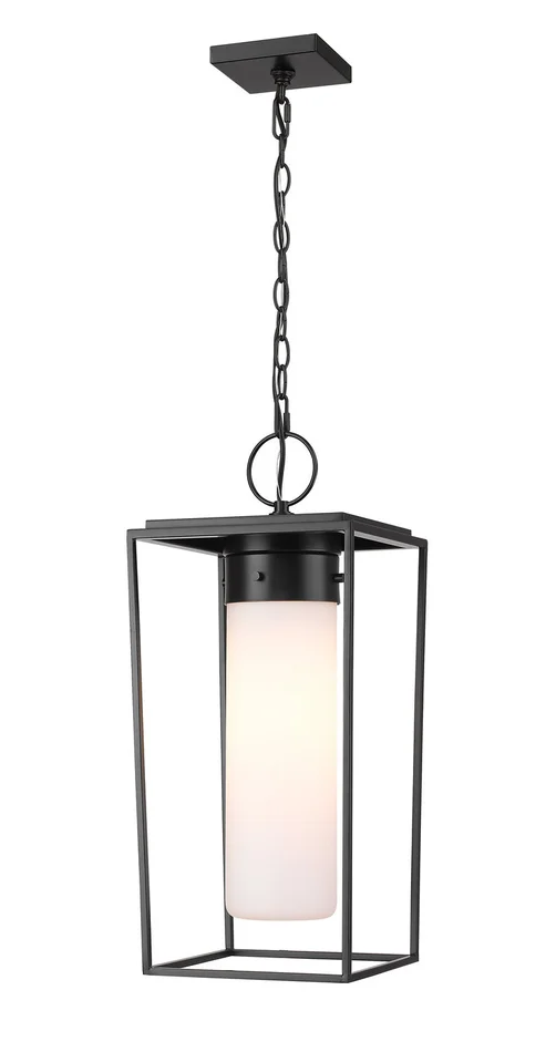 Z-Lite 595CHB-BK Sheridan One Light Outdoor Chain Mount Ceiling Fixture, Black