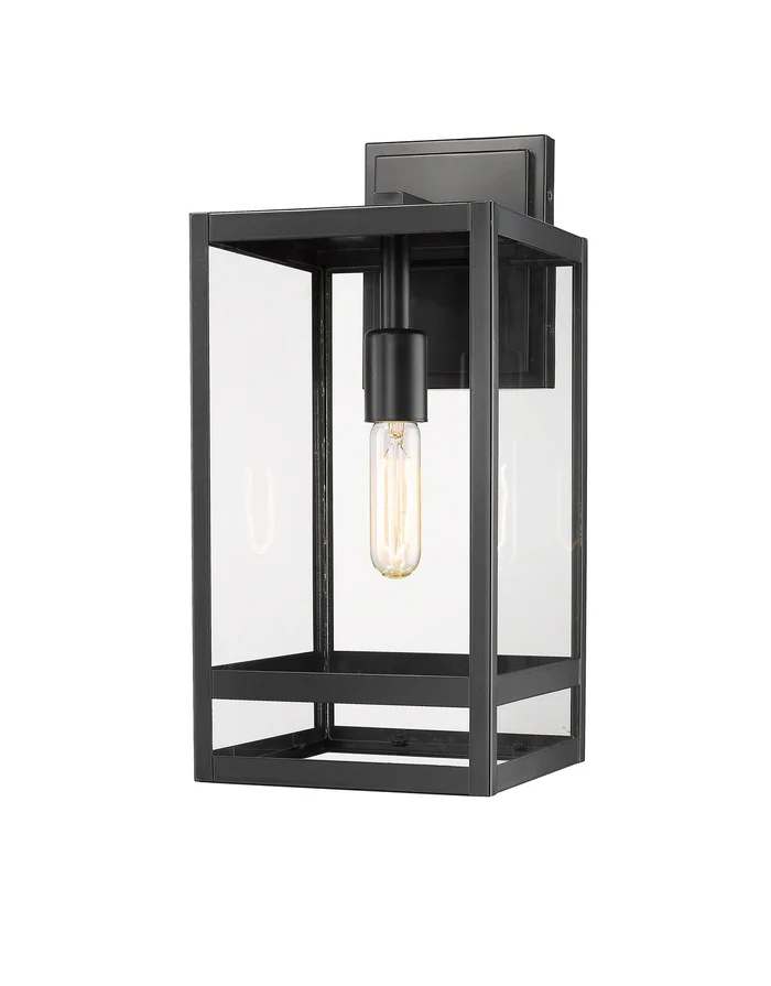 Z-Lite 596M-BK Nuri One Light Outdoor Wall Sconce, Black