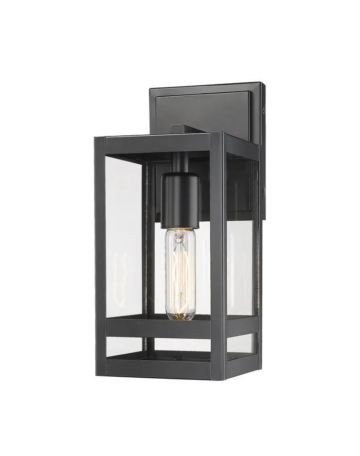 Z-Lite 596S-BK Nuri One Light Outdoor Wall Sconce, Black